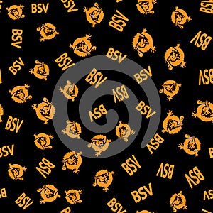 Bitcoin SV tickers and logos - seamless pattern. photo